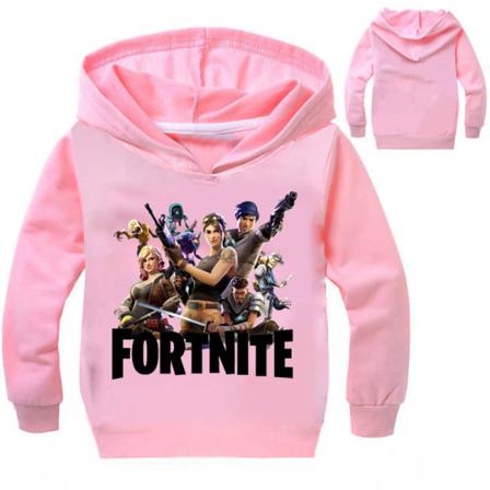 Fortnite Cartoon Hoodie Barn Pojkar Flickor Hooded 130 Cm