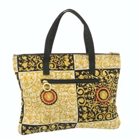 Versace Pre-owned, nylon Handbag Geel, Dames, Maat:ONE Size