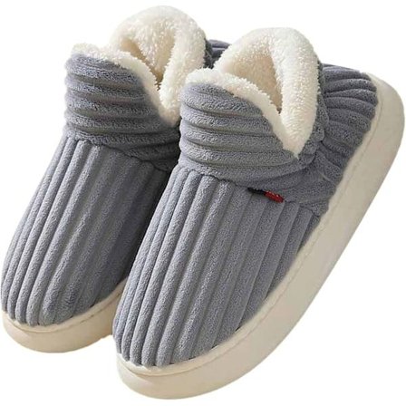 Dametøfler til vinter, komfortable varme tøfler, dametøfler til vinter, fleeceforede indendørstøfler, skridsikre tøfler til indendørs og udendørs brug