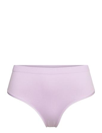 Brief Rib Thong High Seamless Purple Lindex