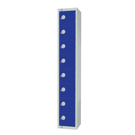Elite locker, 8 door, 1800x300x300 mm, dark blue