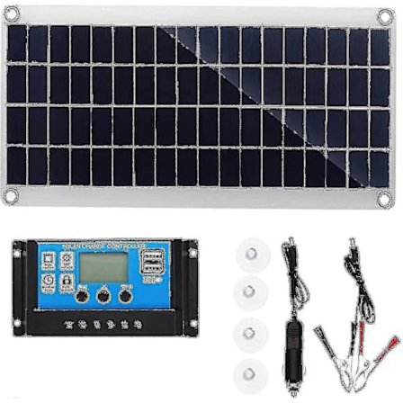 300w 12v solcellepanelsett batterilader 300 watt 12 volt off-grid system med 10a-60a kontroller