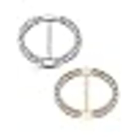 2 stk. Silkeskjerf Ring Klips Spenne, Krystall Rhinestone Oval Spenner Skjerf Smykker Ringer og Slides for Halsklede, T-skjorte