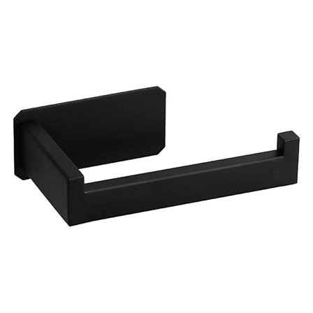 Toalettpapirholder Rustfritt Stål Selvklebende Toalettpapirholder For Bad (svart)