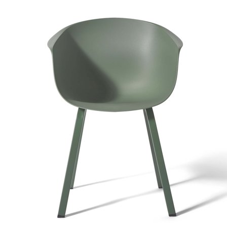 Adele spisebordsstol, Grøn - 58,5x52x80,5cm - Komfortabel & Stilfuld - Perfekt til Spisestuen - Moderne Grøn Plastik/Metal Design - Spisestuestol