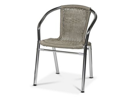 Stol Karm Alu-bistro khaki - Lyreco - Kontorsmöbler och inredning - Utemöbler - Stolar och fåtöljer