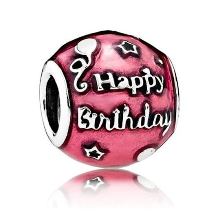 Charm - PANDORA - 791983EN117 - Silver - Röd - Kvinna