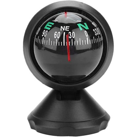 Bilbollkompass, Svart Mini Justerbar Boll Nattseende Kompass För Båt/Marin Båt/Lastbil/Husvagn {db}