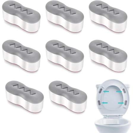 WC-istuimen puskurit, WC-kannen etäisyyskappaleet, ääntä vaimentava WC-istuimen puskuritiiviste, hotelleihin, koteihin, ravintoloihin