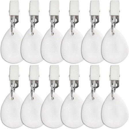 12 Dugvægte, Marmorsten Dugvægte Indendørs Udendørs, Dråbeformede Kraftige Dugholdere Hængere Med Metalklemmer Til Terrasse