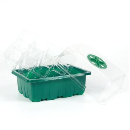 Plantbricka med täckt lufthål sådd fröbricka, för