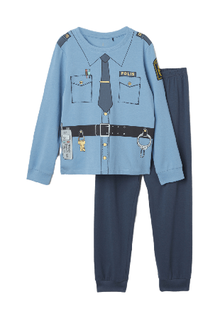 Å KIDS Mönstrad pyjamas PEAR Sovkläder & morgonrockar Blå 134/140