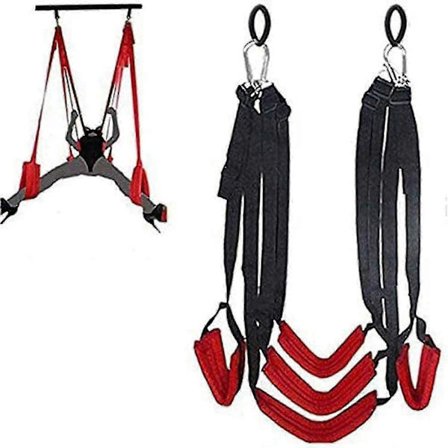 Gungbälte Uppgraderad Version 5 Pad Par Hållning Extra Gunga Rolig Vuxen Röd (LGL)