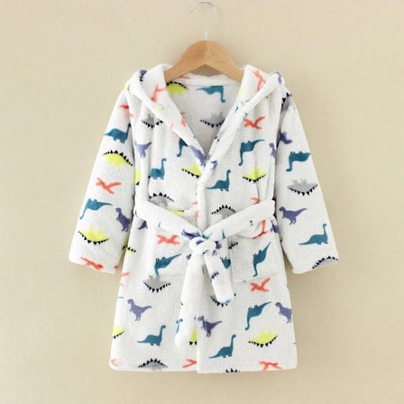 Myk jente-nattkjole Morgenkåpe Høst Vinter Barn Flanell Badekåpe for jenter Gutter Pyjamas Komfort Barn Tegneserie Hjemmeklær 2-8 år