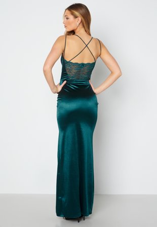 Bubbleroom Occasion Farona Gown Dark green Klær