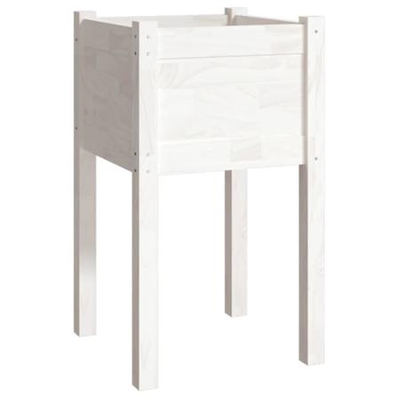 Vidaxl Odlingslåda Vit 40x40x70 Cm Massiv Furu Vit