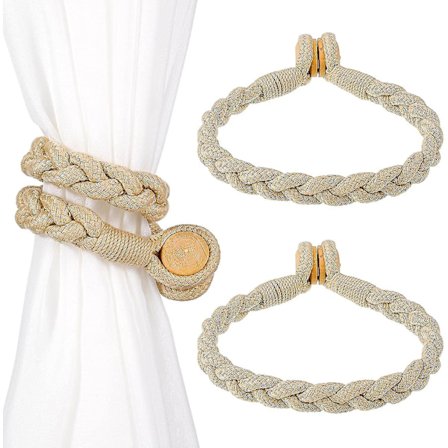 2 stk Magnetiske Gardinbindere Strikket Snorebind