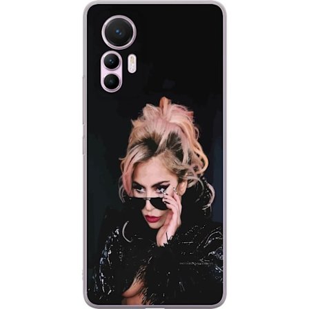 Kompatibelt Mobildeksel til Xiaomi 12 Lite Lady Gaga portrett med solbriller og dramatisk sminke i mørk glamorøs stil