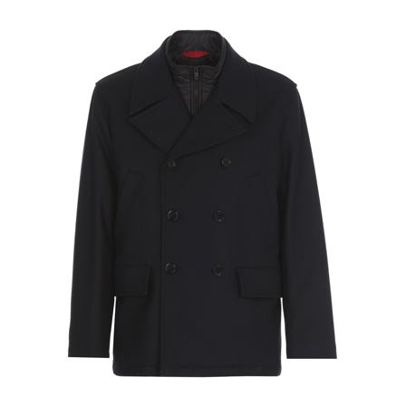 Fay Double-Breasted Coats Blå, Herre Uldfrakker