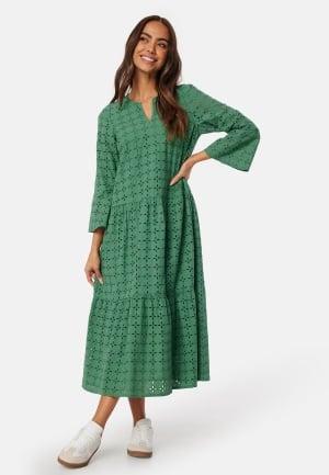 Happy Holly Noralie Broderie Anglaise Dress 44/46 Green Kjoler Dam
