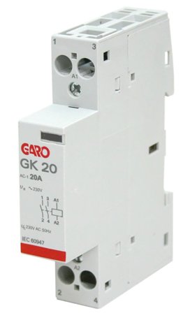 Garo GK20 2NO 230V AC Kontaktor 2 lukket 230V, Elfordeling & strømforsyning