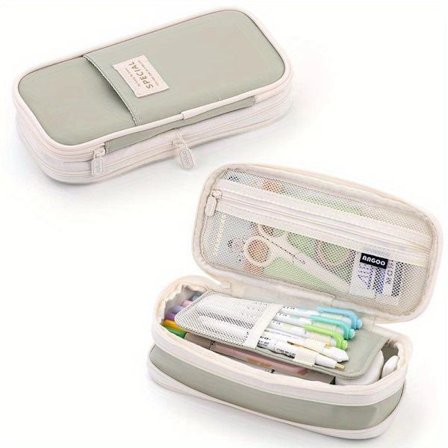 Pennfodral med stor kapacitet, stor pennväska, pennfodral för tonårsflickor - Grön