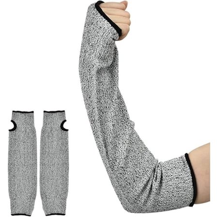 Armbeskyttelsesærme, sikkerheds armbeskyttelsesærme, skærebestandige anti-slid lange ærmer arbejshandsker til have, køkken, landbrugsarbejde (1 par) (