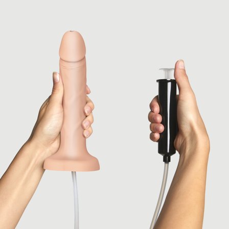 Squirting Dildo Cum Vanilla - Large - Vuxen.se - Sprutdildos, dildo med sprutfunktion