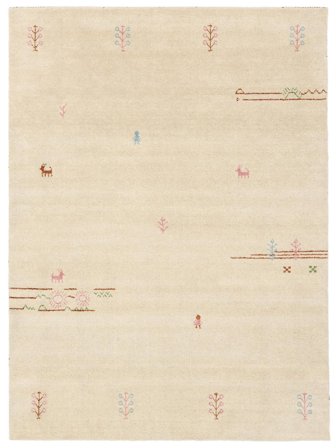 Gabbeh Landscape 200X300 Jasnobeżowy Dywan Wełniany