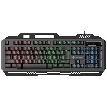 Denver GKB-231 Nordisk RGB-gamingtastatur med membranteknologi og USB-tilslutning