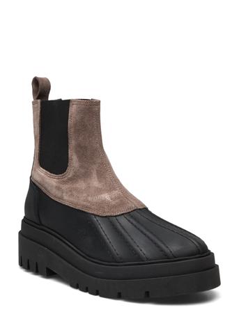 Slfaudrey Low Chelsea Mix Boot B Shoes Chelsea Boots Multi/mønstret Selected Femme