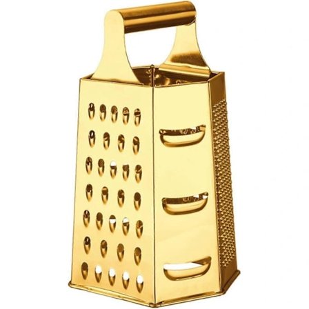 Guld Rivejern med 6 Sider, Multifunktionel Skærer i Rustfrit Stål til Køkkenet