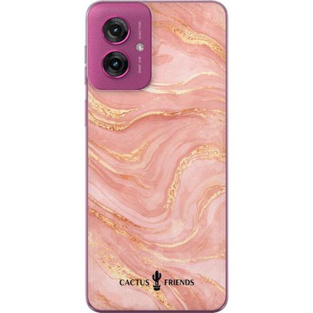 Kompatibelt Mobildeksel til Motorola Motorola Moto G55 Cactus and Friends – RoseGoldFlow