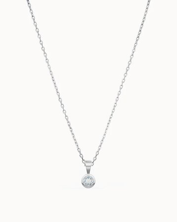 Halsband med månadssten i 18K Vitguld