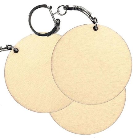 30 pyöreää puista avaimenperää Ø 5,5 cm