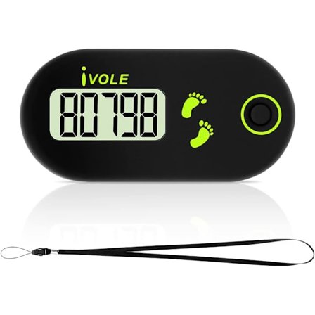 Mini-askelmittari 3D, Kannettava Urheiluaskeleenlaskuri Klipsillä ja Nyrkkiremmi, Reaaliaikainen Askelseurannan