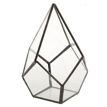 Geometrisk glassblomsterpotte terrariumboks sukkulentplanteetuiholder