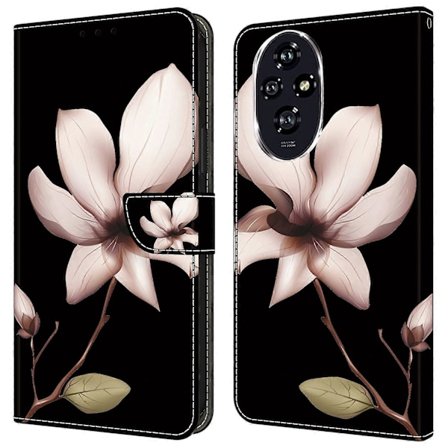 For Honor 200 5G Lompakkokotelo Magneettilukolla 3D-kuvioitu Nahkainen Puhelinkotelo