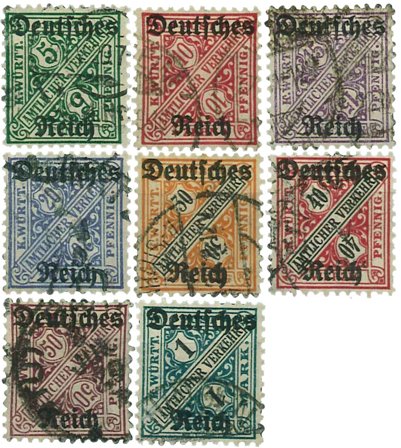 Tyske Rige 1920 - MICHEL D57-64 - Stemplet