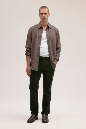 NN07 Theo Chino male Green Cotton Blend