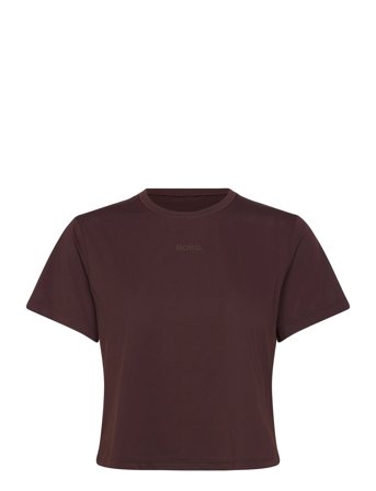 Borg Cropped T-Shirt Brown Björn Borg