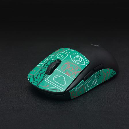 Mouse Grip Tejp Skridsko Handgjord Klistermärke Halkfri Lizard Skin Suc