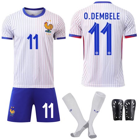 Euroopan Cup -paita 2024 Ranska Vieras Dembele Nro 11 Jalkapallopaita Set Koko: 3XL
