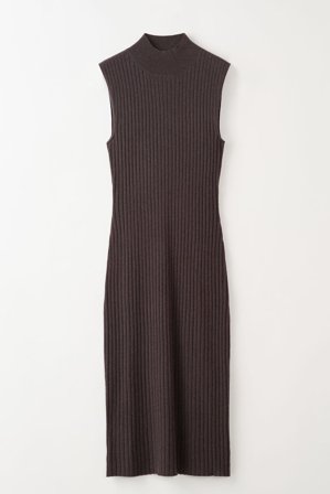 Soft Goat - High Neck Dress - L - Oak