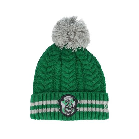 New Era - Verde pom Beanie - Kids Harry Potter Slytherin Beanie Green/Grey Pom @ Hatstore
