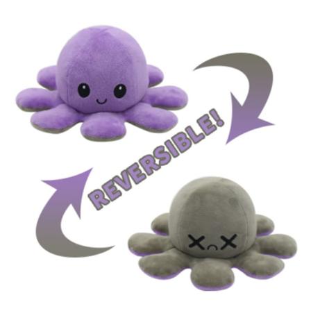 Dubbelsidig Flip Octopus Plyschleksak Style7