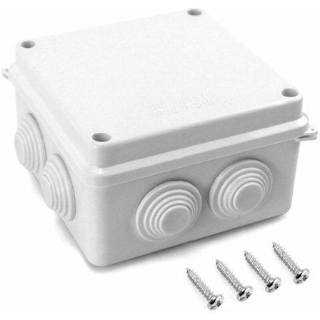 1 stk. Samledåse, IP65 i ABS-plast, vandtæt udvendigt, Hvid