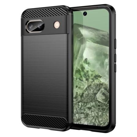 SKALO Google Pixel 8a Armor Carbon Iskunkest v TPU suojakuori - Black