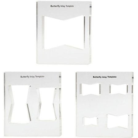 Pakke med dekorative trebearbeidingsmaler, 7 i 1 dekorative sløyfe-mal KLB