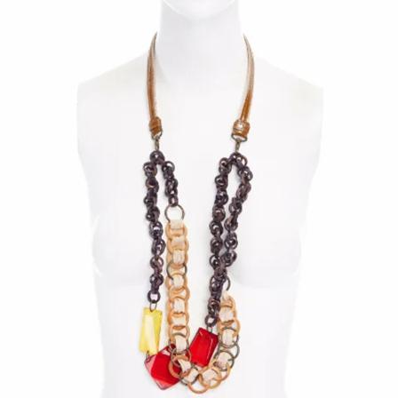Marni Pre-owned Pre-owned Plastic necklaces , Bruin , Dames , Maat: ONE Size Vintage Sieraden